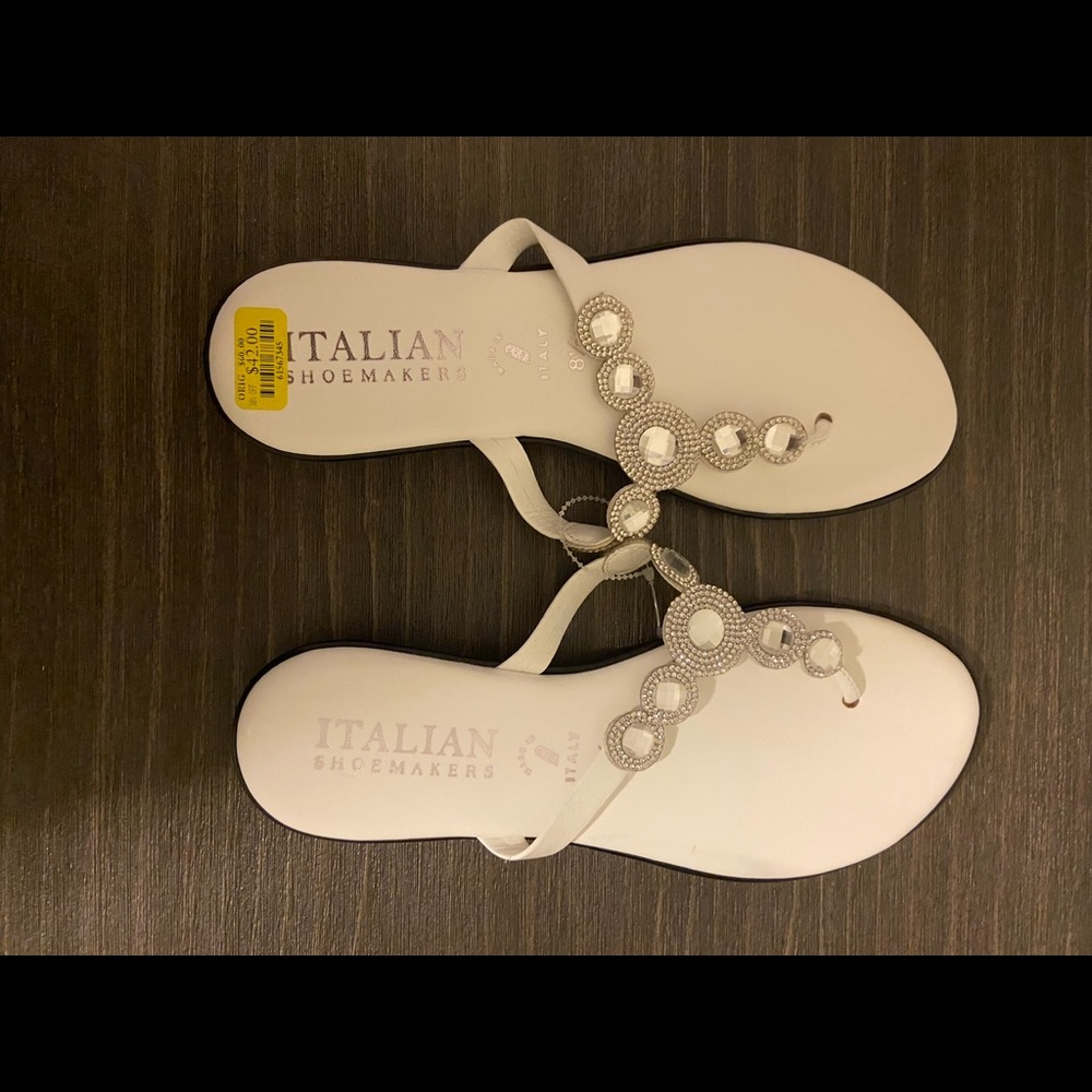 White sandals